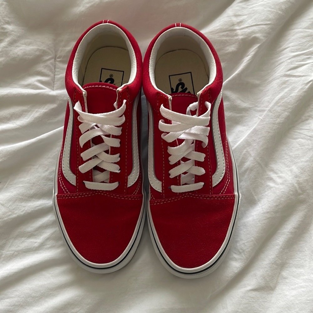 Red Vans shoes